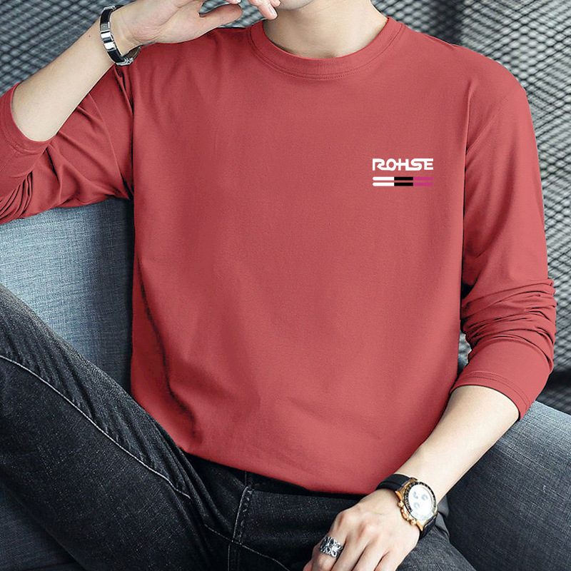 メンズ春長袖 Tシャツラウンドネックプリント大きいサイズトレンディな最高品質の服