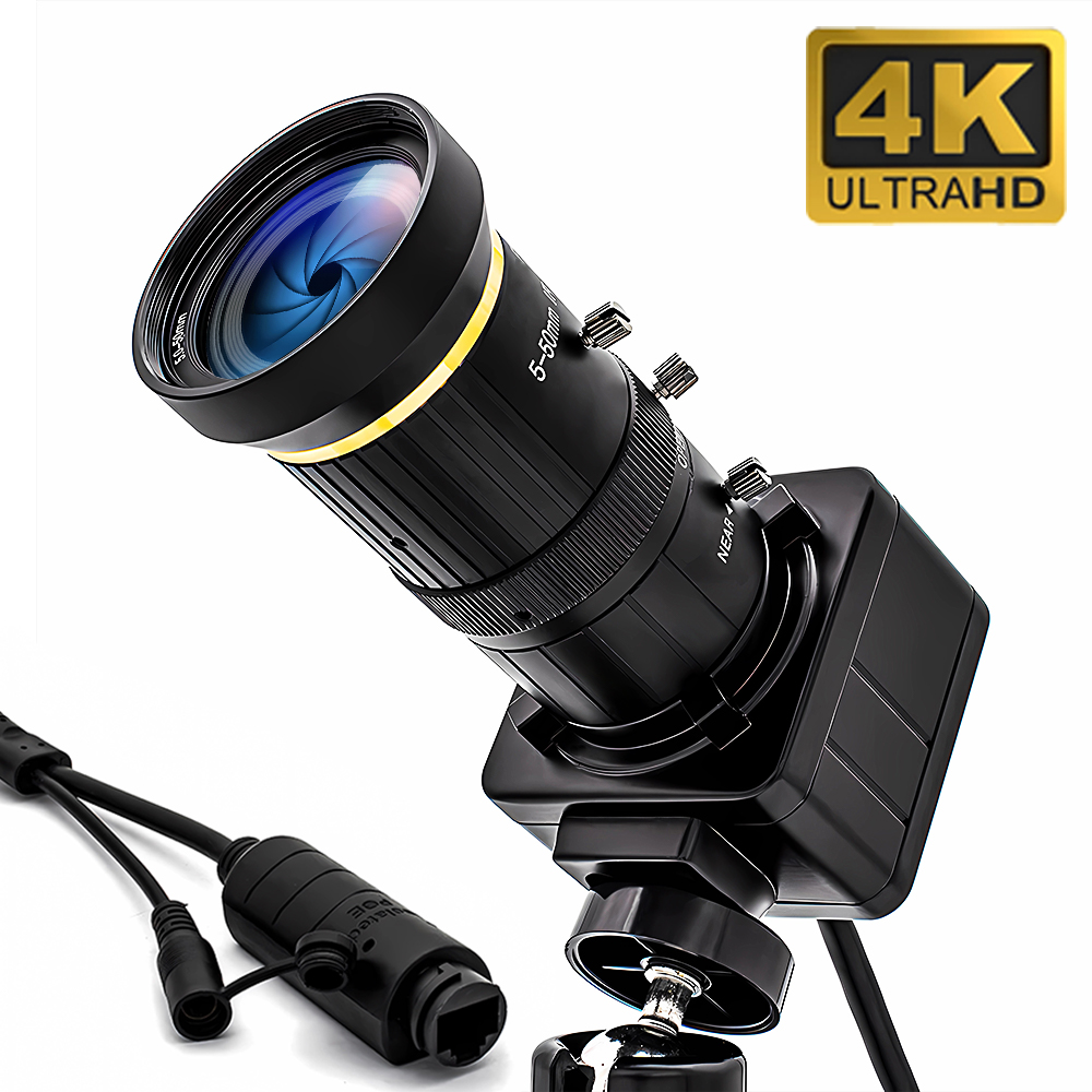 WGWK 4K IP カメラ 8MP 5-50mm 手動バリフォーカルレンズ IMX415 SSC339G CMOS 低照度 POE RTSP P2P Onvif セキュリティ保護