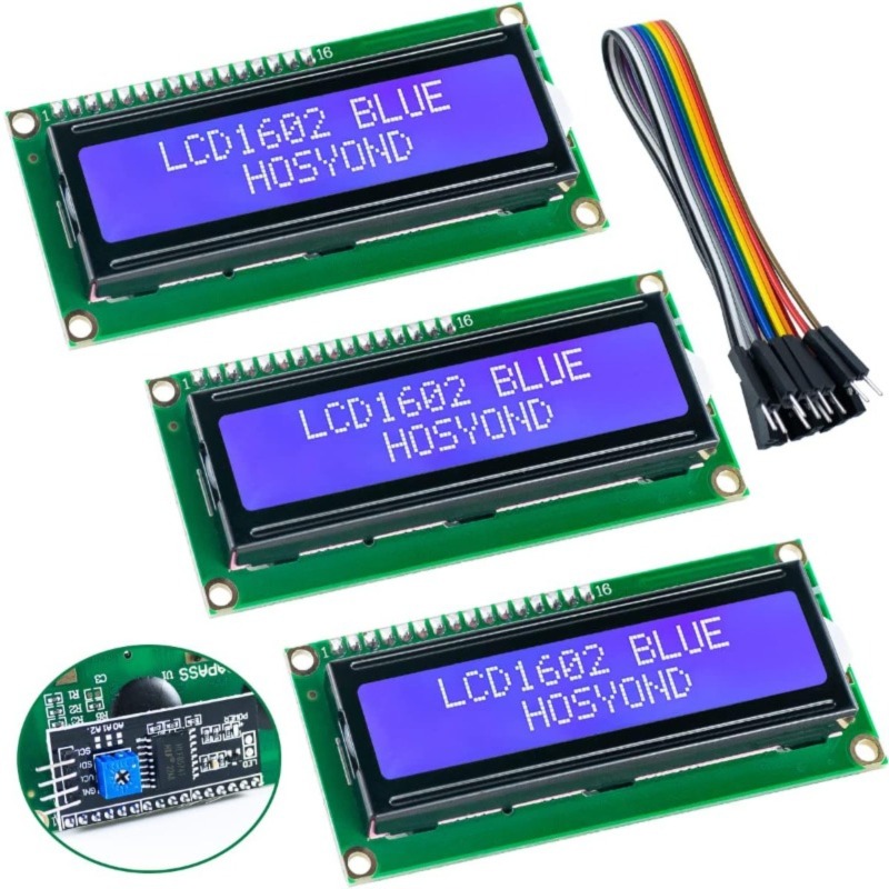 3 個 I2C IIC 1602/2004 LCD ディスプレイモジュール 16x02/20x04 LCD スクリーンモジュール 10 ピン F-M ジャンパーワイヤー付き Arduino Raspberry Pi 用