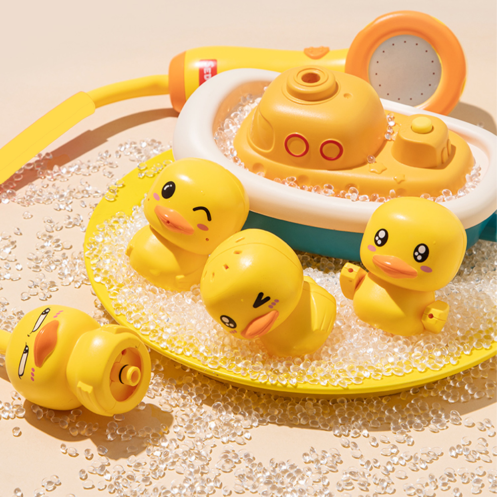 幼児のおもちゃギフトベビーバスおもちゃかわいいアヒル電気水スプレー浴室入浴おもちゃ子供バスとシャワー浴槽インタラクティブ