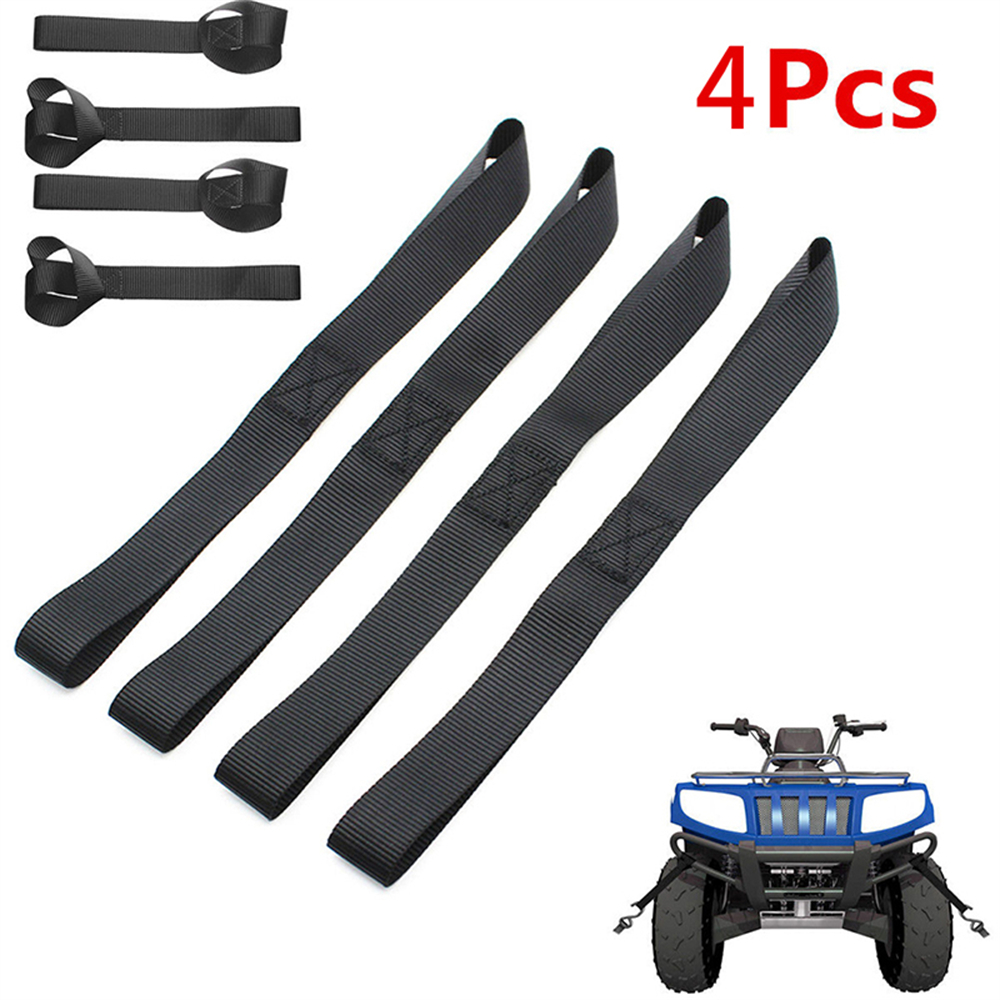 4 個 32 × 2.5 × 0.1 センチメートルオートバイタイダウン荷物包帯ソフト車バイク用ループストラップオートバイストラップ