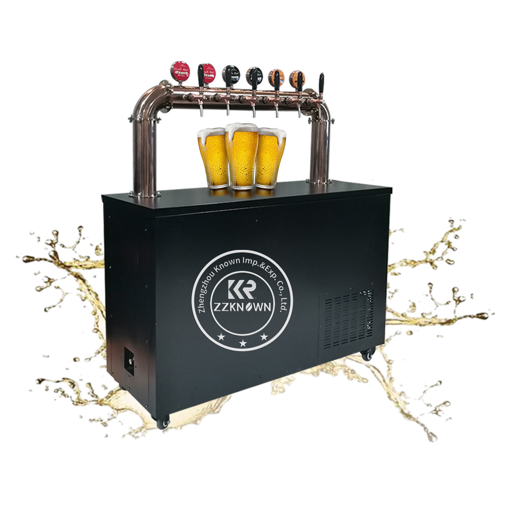 商業黒ドラフトビールディスペンサー飲料クーラーディスペンサービールタップディスペンサーマシンビールクーラービール樽冷蔵庫