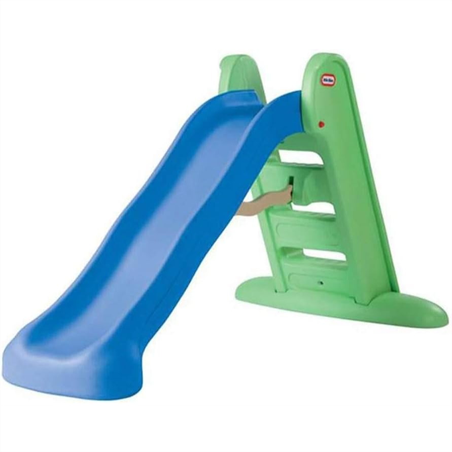 緩やかなスロープと登りやすいステップを備えた幼児向け大型キッズ滑り台