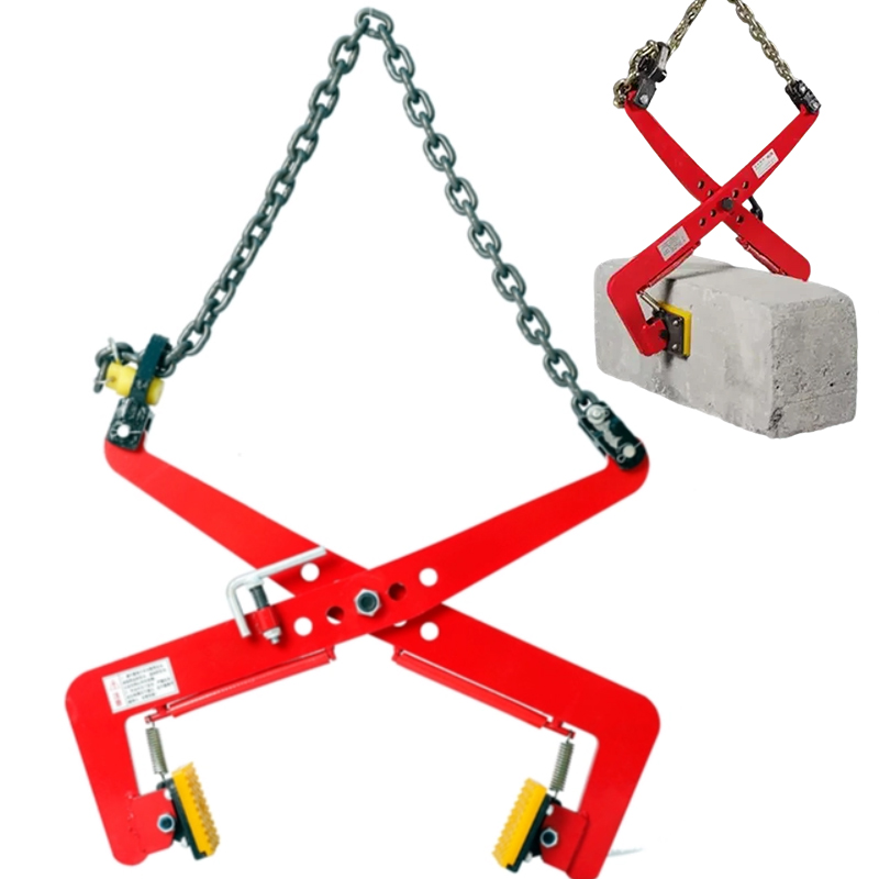 縁石用の頑丈な石材リフタークランプ ジョー幅調整可能 大理石用のゴム裏地付きジョー付き縁石リフター