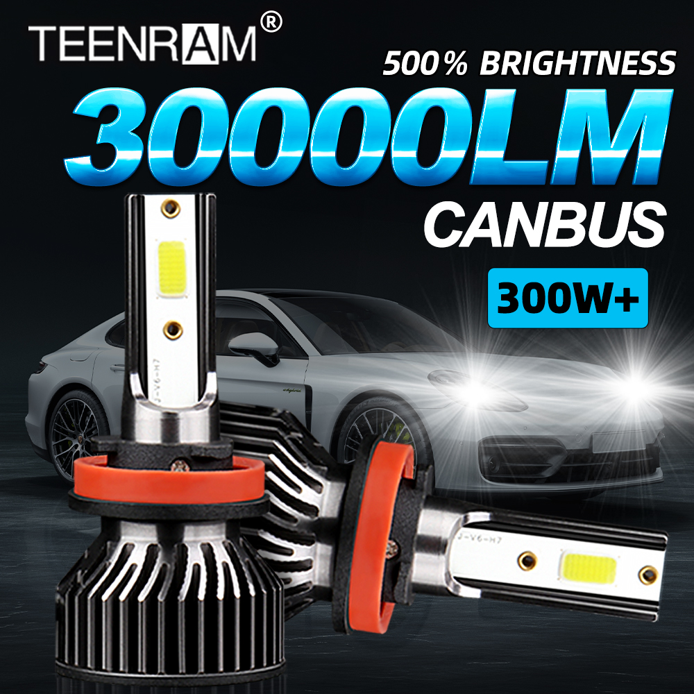 H4 H7 超高輝度 LED 車のヘッドライト電球 30000LM CSP チップオートランプ H1 H11 H13 9005 HB3 9004 HB4 6000K ホワイト 12V フォグランプ