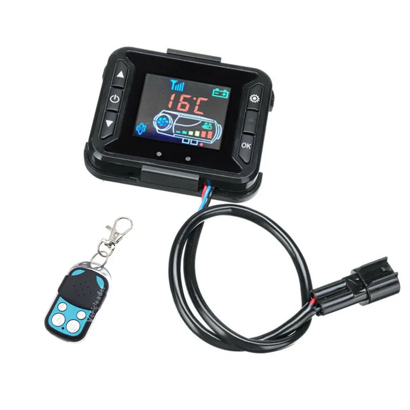 ユニバーサル 12V ディーゼルエアヒーター液晶モニタースイッチ 4 ボタンリモコン車のトラックの自動車ディーゼルエアヒーター駐車場
