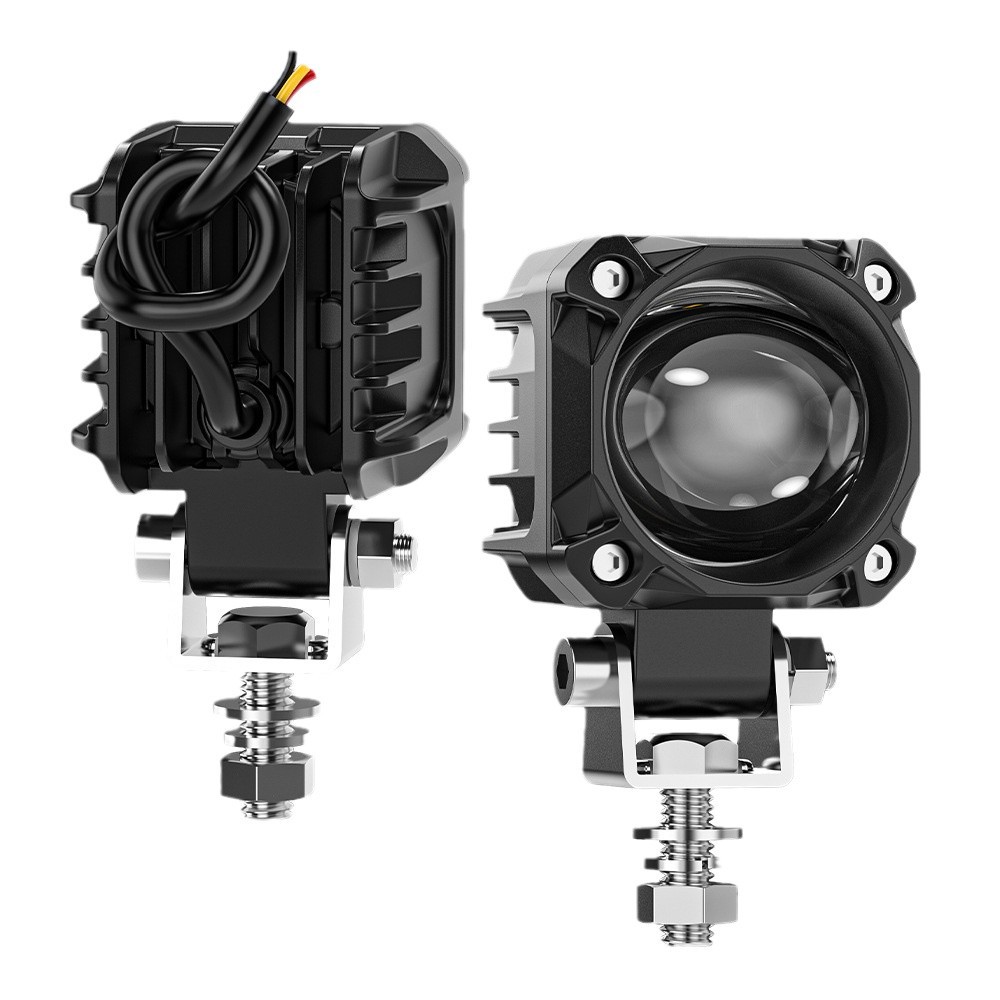 オートバイ電気自動車スポットライト LED 外部レンズ白黄色防水オートバイライトバッテリー車のフロント車のヘッドライト