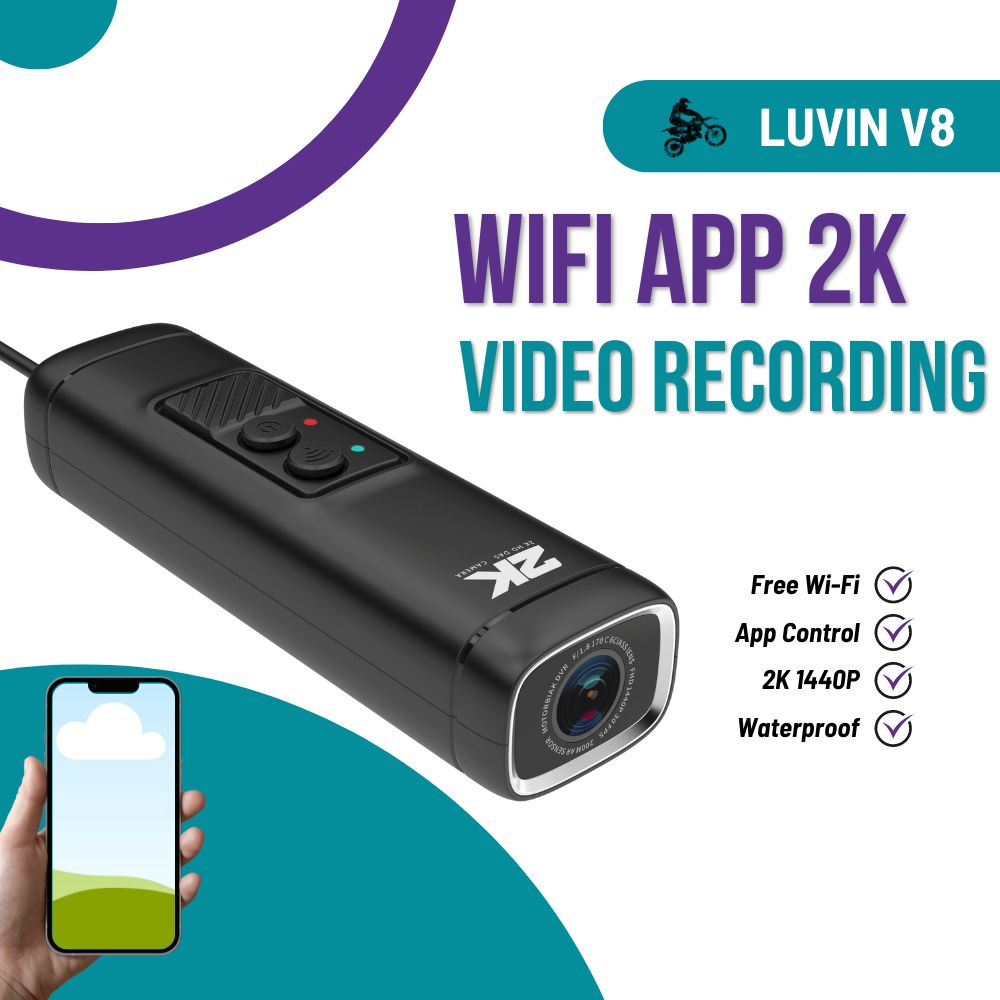 Freedconn オートバイカメラ Dvr 1440P ビデオ録画 Wifi アプリ防水 2K オートバイブラックボックスダッシュカム moto アクセサリー付き