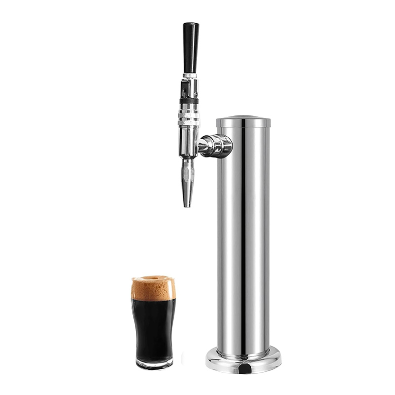 シングル蛇口付きビールコラムタワー、3インチコラム自作ビールケレゲーターディスペンサーニトロタップスタウトビール用