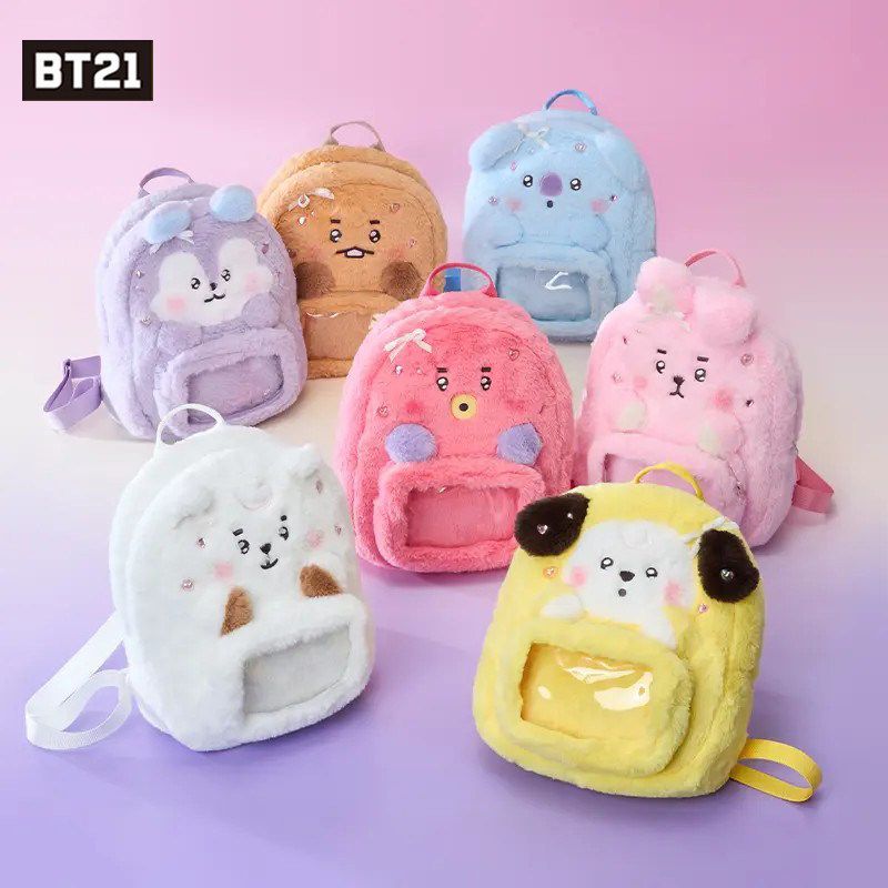BT21 漫画かわいいぬいぐるみバックパックかわいい男の子と女の子のための収納袋 itabag ファンサポートアニメ商品卸売