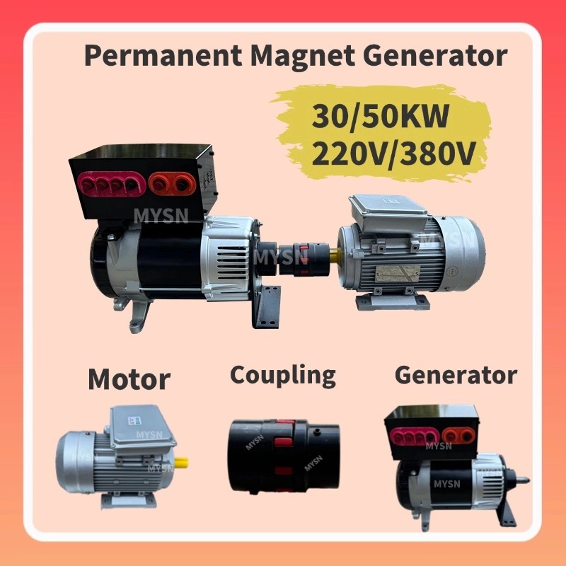 50KW 100KW PMG 発電機 220V 380V 永久磁石発電機代替エネルギー電気減速機 DIY 用