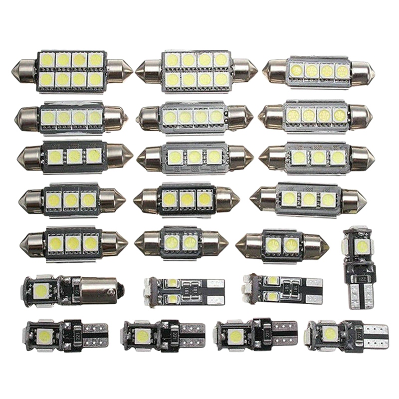 23 個 T10 5050 車 LED 電球インテリアドームトランクライセンスプレートランプキットホワイト Bmw E53 E60 E90 LED ランプ