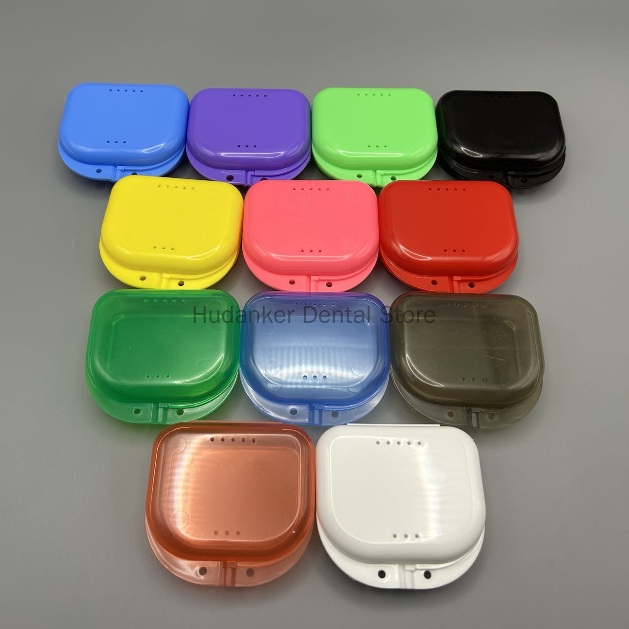 30 個ミニリテーナーケース、プラスチック歯矯正リテーナーマウスガードケース矯正義歯収納ボックス義歯