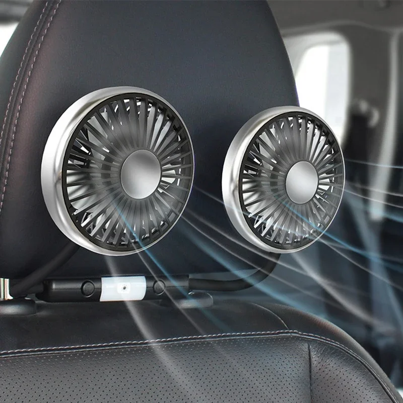 360 ホース冷却ファン車の後部座席子供ベビー背面向きポータブル USB 車ファン車両 SUV RV ピックアップトラックのヘッドレスト