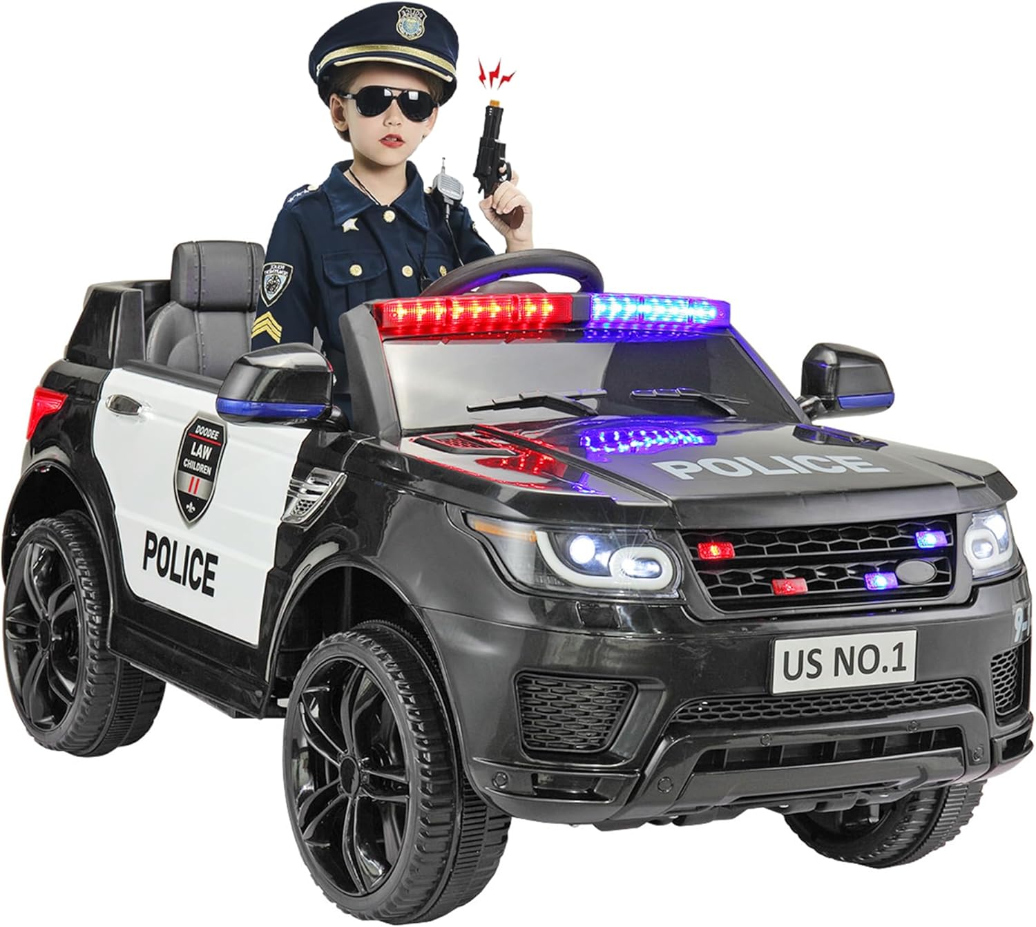 パトカーライドオンキッドカー パトカー 子供用 親と一緒に運転 リモート 12V 大きなパトカーのおもちゃ 男の子用 幼児用 電気警察