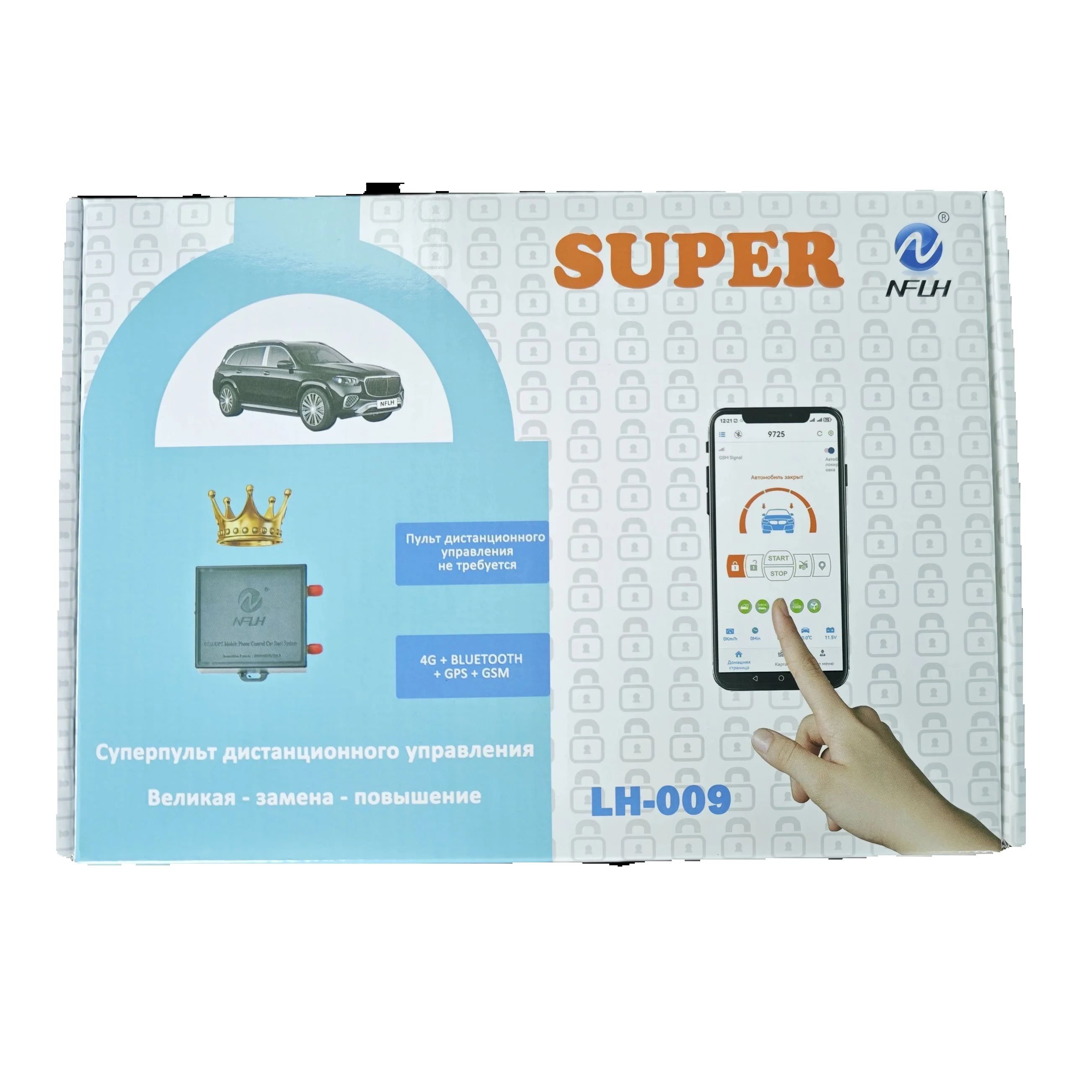NFLH LH-009 スターライン A91/B9/ 用、携帯電話アプリ制御車 GSM GPS 双方向車警報システム、リモートスタートエンジンキーレス