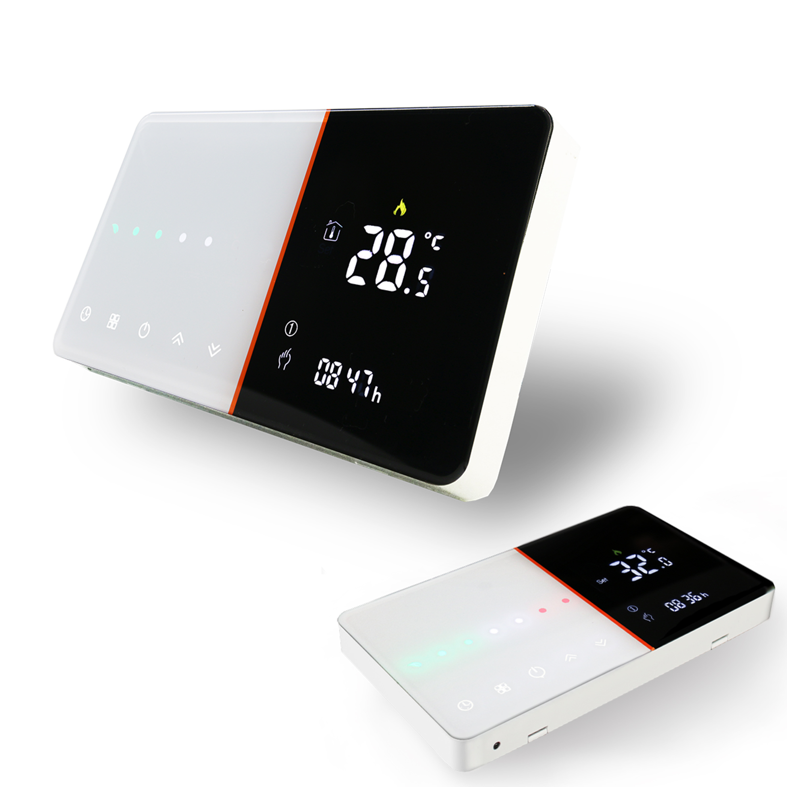 Qiumi スマート WiFi サーモスタット 水/床暖房電気/ガスボイラー用 Alexa Google Home と連携