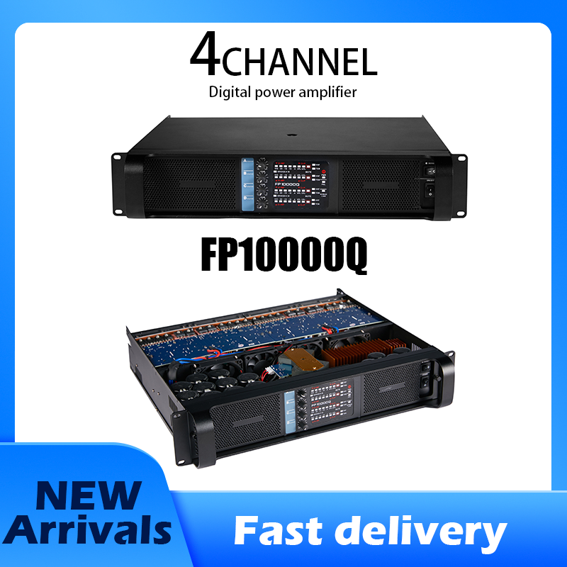 ハイパワー FP、10000Q 4 チャンネル Class-D オーディオアンプ 10000W プロフェッショナルステージアンプ、デュアル 15 インチスピーカーおよびラインアレイ用