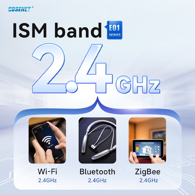 10 個 Si24R1 RF モジュール 2.4GHz nRF24L01 GFSK ワイヤレス電力強化通信受信機モジュール CDSENET E01CSMD PCB アンテナ