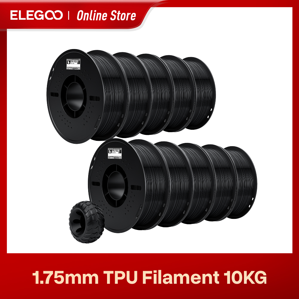 ELEGOO TPU 3D プリンター フィラメント 1.75 ミリメートル 1 キロ、95A ショア硬度柔軟な TPU フィラメント高反発と弾性