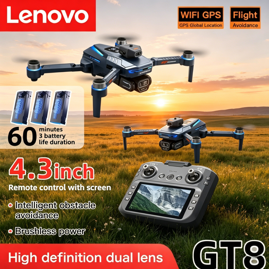 レノボ GT8 ドローン 4K 8K プロフェッショナルデュアルカメラ GPS FPV ブラシレスモーターオプティカルフローホバリング折りたたみ Quadcopter RC ドローンおもちゃ