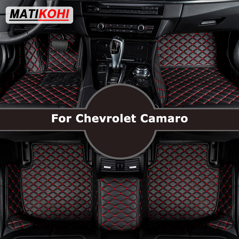 MATIKOHI カスタム車のフロアマットシボレーカマロ自動車カーペット足コシェ Accessorie