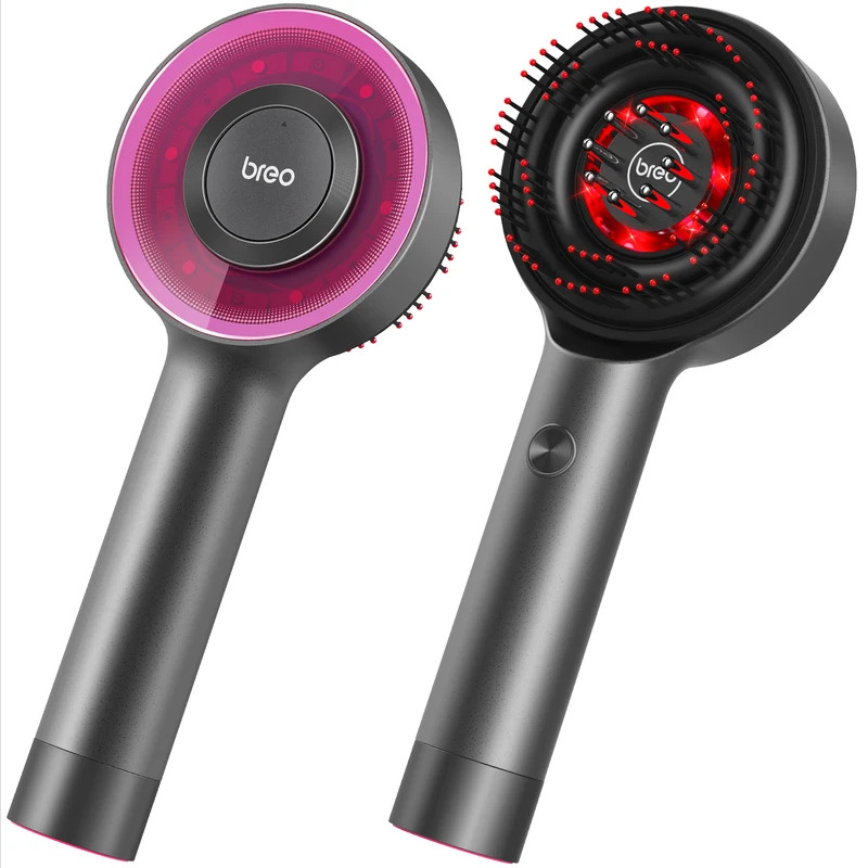 Breo Scalp3 頭皮マッサージブラシ ヘアマッサージコーム IPX7 防水、ワイヤレス電動マッサージャー タイプ C