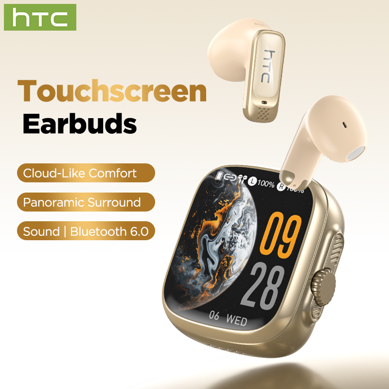 HTC NE72 TWS Open-Ear AI Translator Earbuds 135+ Languages Real-Time Translation Bluetooth 6.0 Wireless Headphones