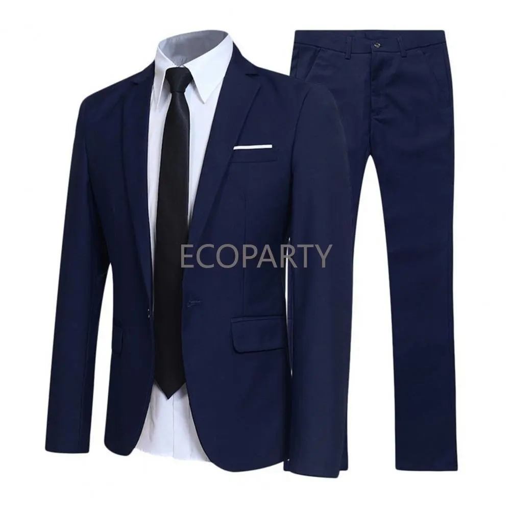 男性スリットフィット 2 スリーピースビジネスドレス男のスーツ花婿の付添人服スーツ男性 2022 Trajes デ Hombre ウエディングスーツ Costuum
