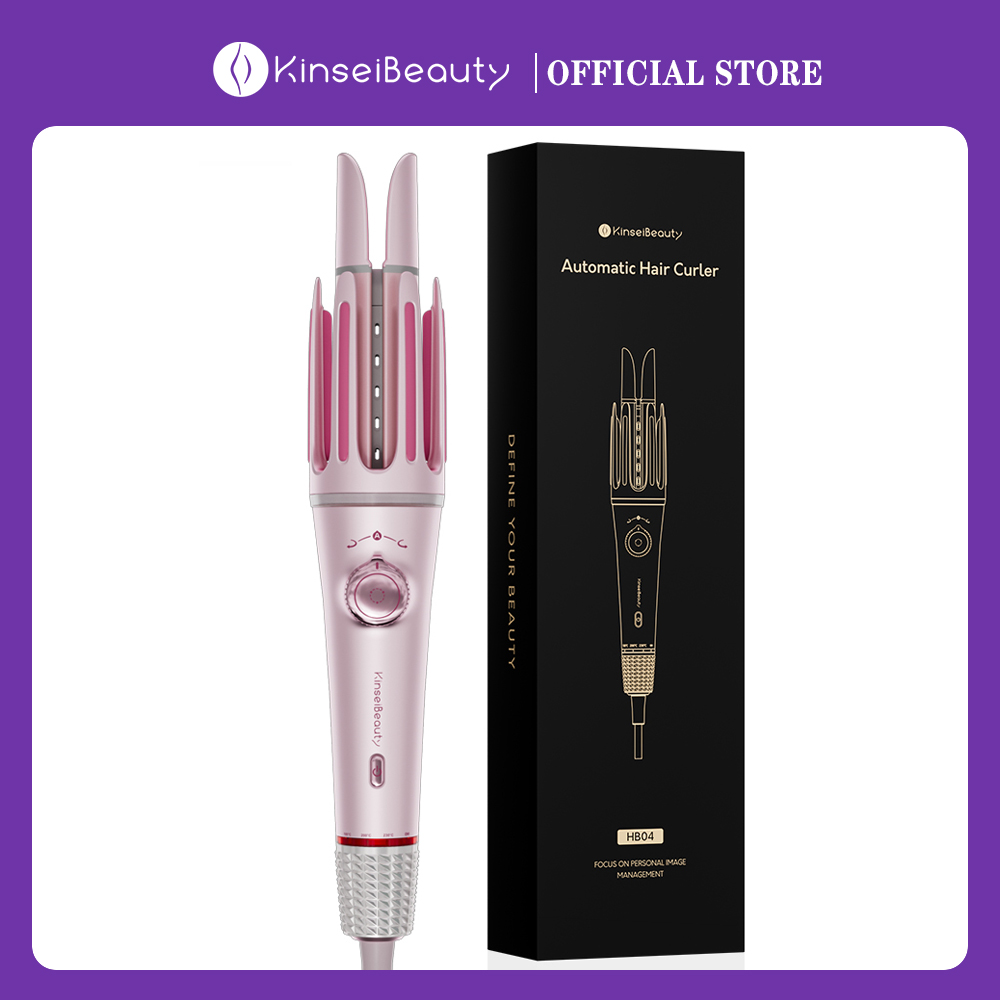 KinseiBeauty 新自動ヘアカーラーアイロンセラミック回転ヘアウェイバーマジックカーリングワンドアイロンヘアスタイリングツール