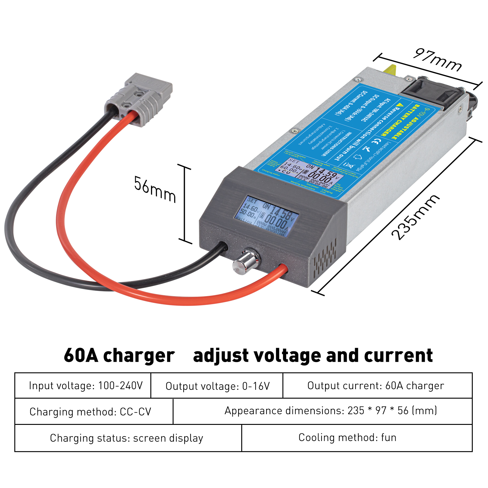 12v バッテリー充電 50A 60A 85A 14.6v Lifepo4 充電器 100Ah 車の高速充電リチウム電池充電器 12.6V ハイパワーアダプタ