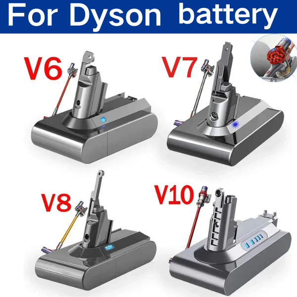 掃除機充電式バッテリーダイソン V6 V7 V8 V10 V11Series SV07 SV09 SV10 SV12 DC62 絶対ふわふわ動物プロ Bateria