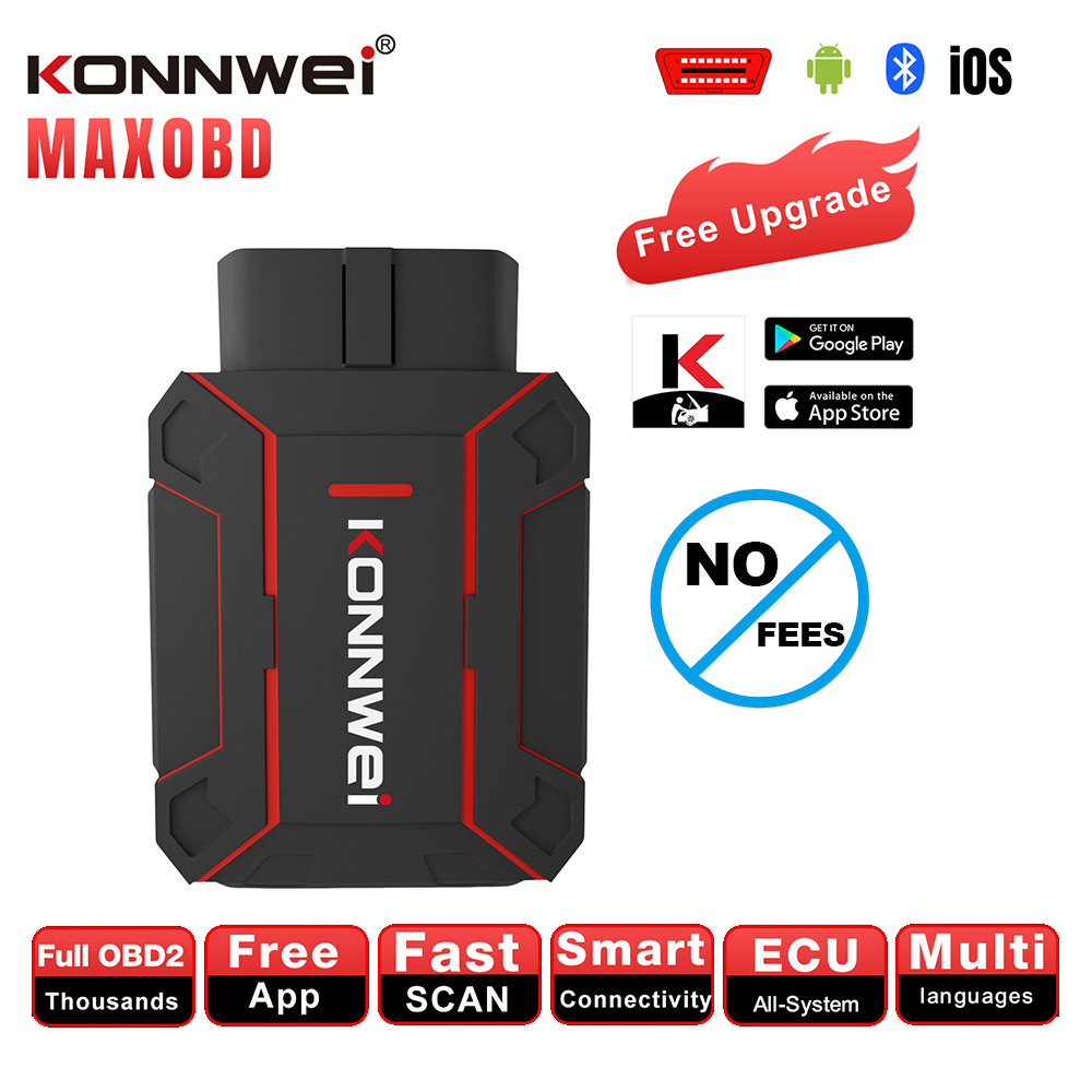 KONNWEI MAXOBD フルシステムスキャナ Bluetooth 5.2 OBD2 診断ツールトヨタ用レクサス用 VW アウディ用コード読み取り ABS