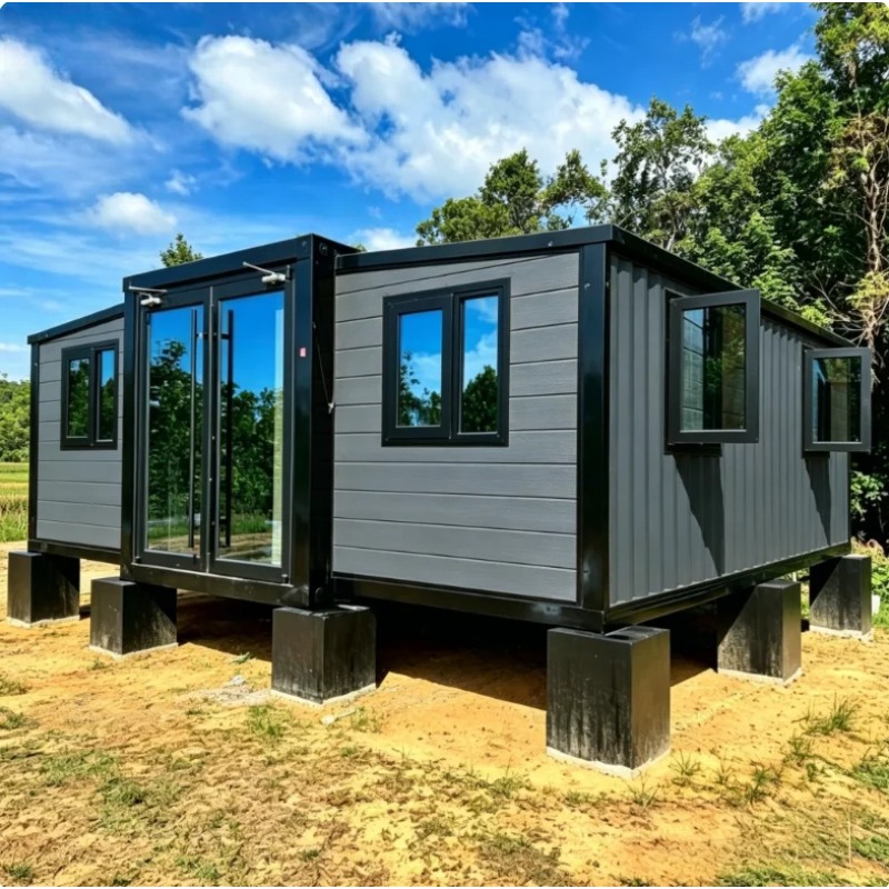 Double Wing Extension Box House Foldable Bedroom 20ft Folding Luxury Portable 40ft Home Modern Expandable Container House