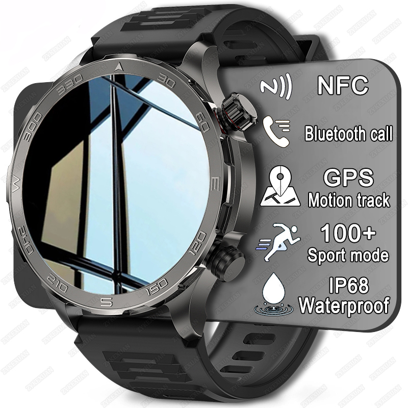 新しい GPS トラックスマートウォッチメンズ AMOLED HD スクリーンアウトドアスポーツフィットネス心拍数 NFC IP68 防水 Bluetooth 通話スマートウォッチ