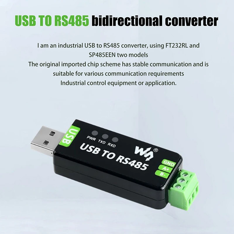 オリジナル産業用 USB から RS485 シリアルコンバータ半二重 FT232RL 通信モジュール