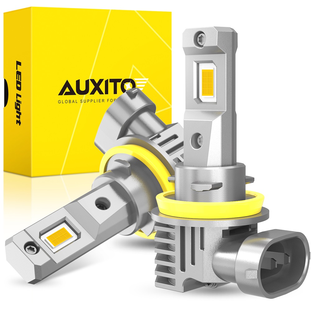 AUXITO 2個 16000LM H8 H11 LED フォグランプ ゴールデンイエロー H16(JP) H9 LED ヘッドライトバルブ 超高輝度 6500K ホワイト 自動車ライト