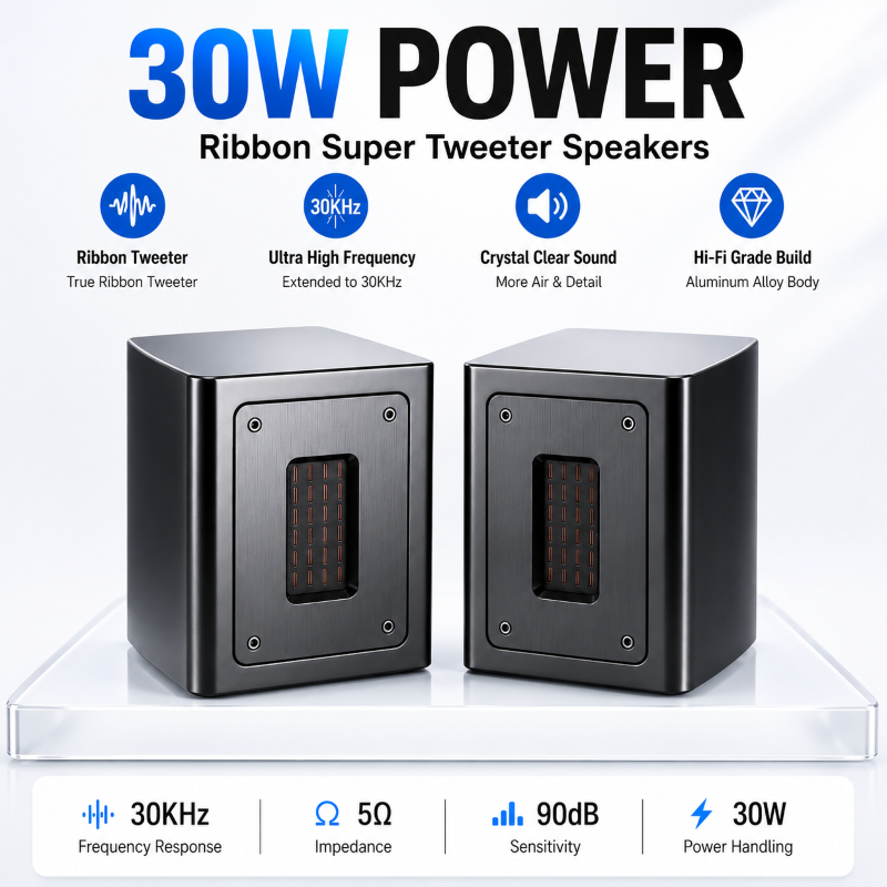 5オーム真新しい発熱独立リボンスーパーツイーター外部ツイーターパッシブスピーカーサウンドボックス30ワット拡張