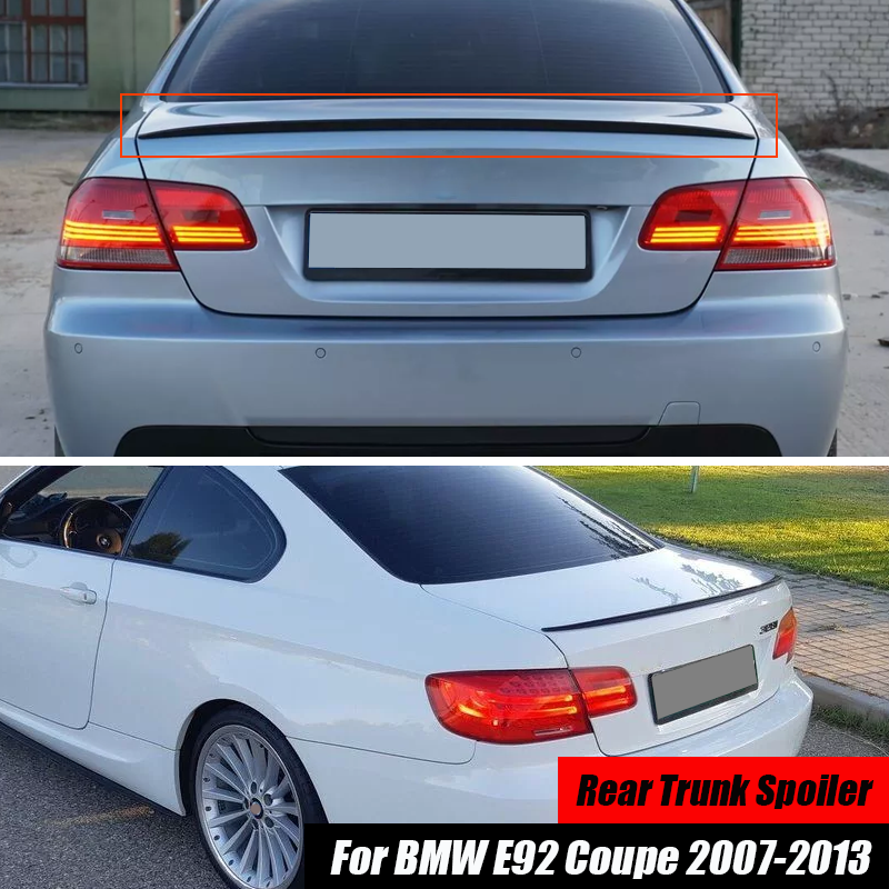 Bmw アクセサリー 3 シリーズ E92 クーペ 332d 335i M3 スタイル 2007-2013 車黒ブーツリアトランクウイングルーフスポイラーリップカバー