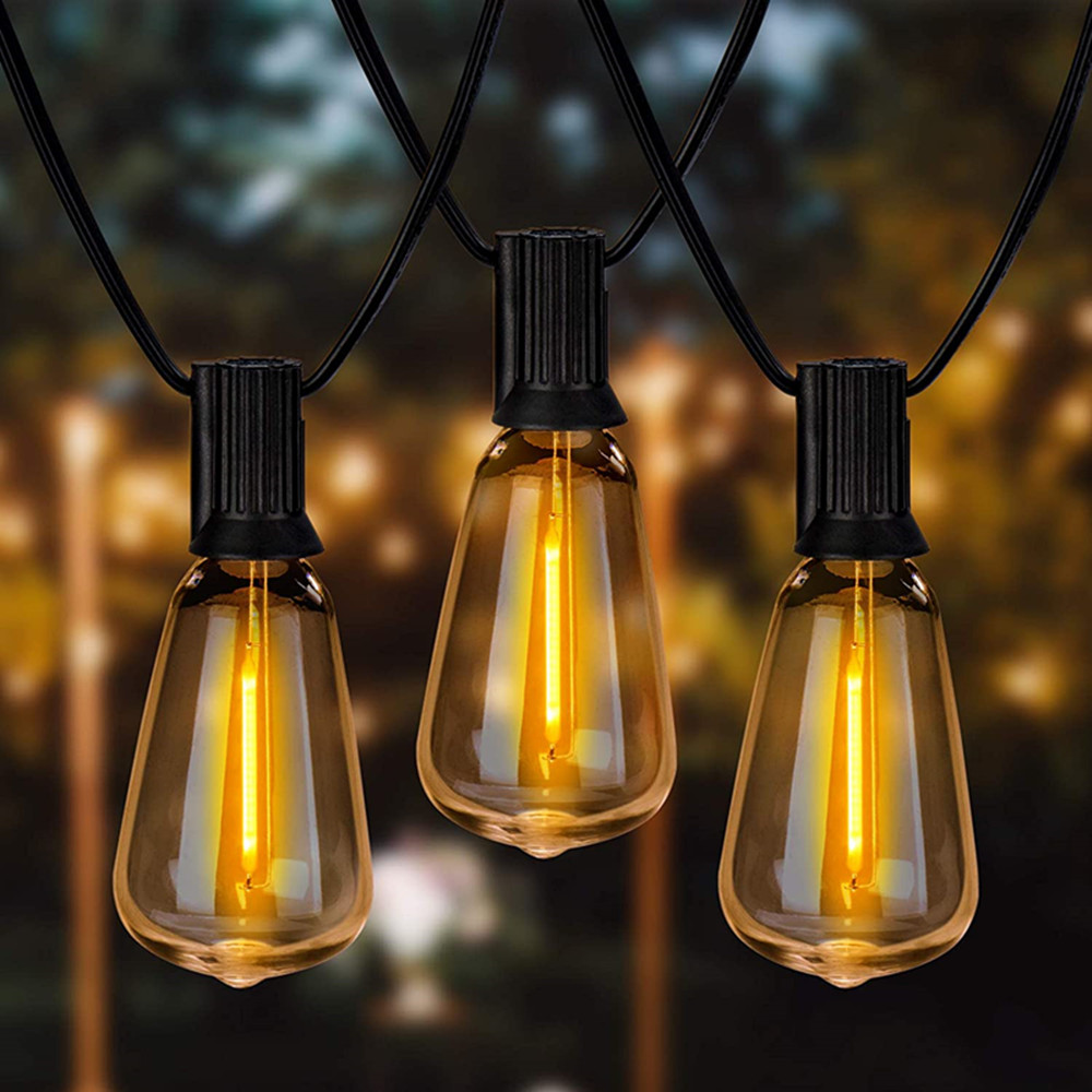 ST38 グローブ屋外 LED ストリングライトプラスチック飛散防止電球防水パティオライト庭の外裏庭ポーチ EU220V