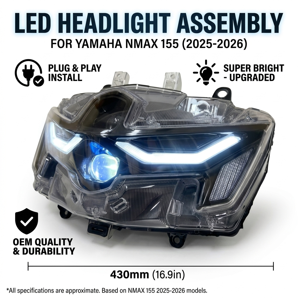 LED ヘッドライトアセンブリヤマハ NMAX155 NMAX 155 2025 2026 オートバイのヘッドランプフロントヘッドライト修正アクセサリー