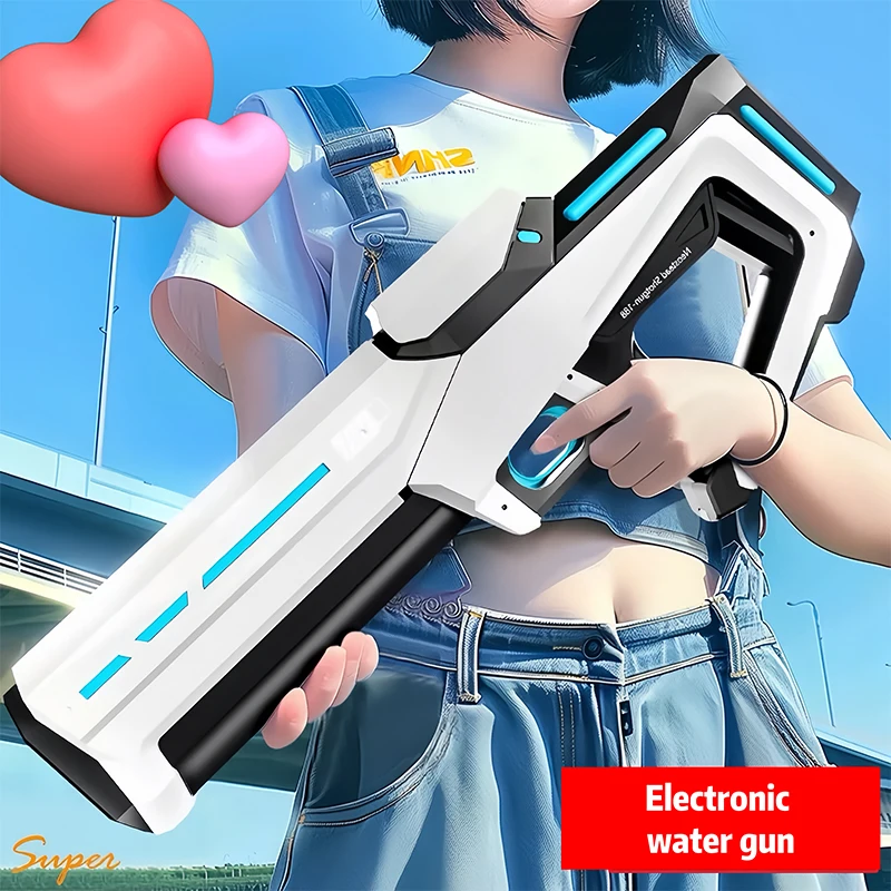 電動水鉄砲大人のための強力な噴出自動水吸引ウォーターブラスター夏の屋外ビーチのおもちゃ男の子子供ギフト