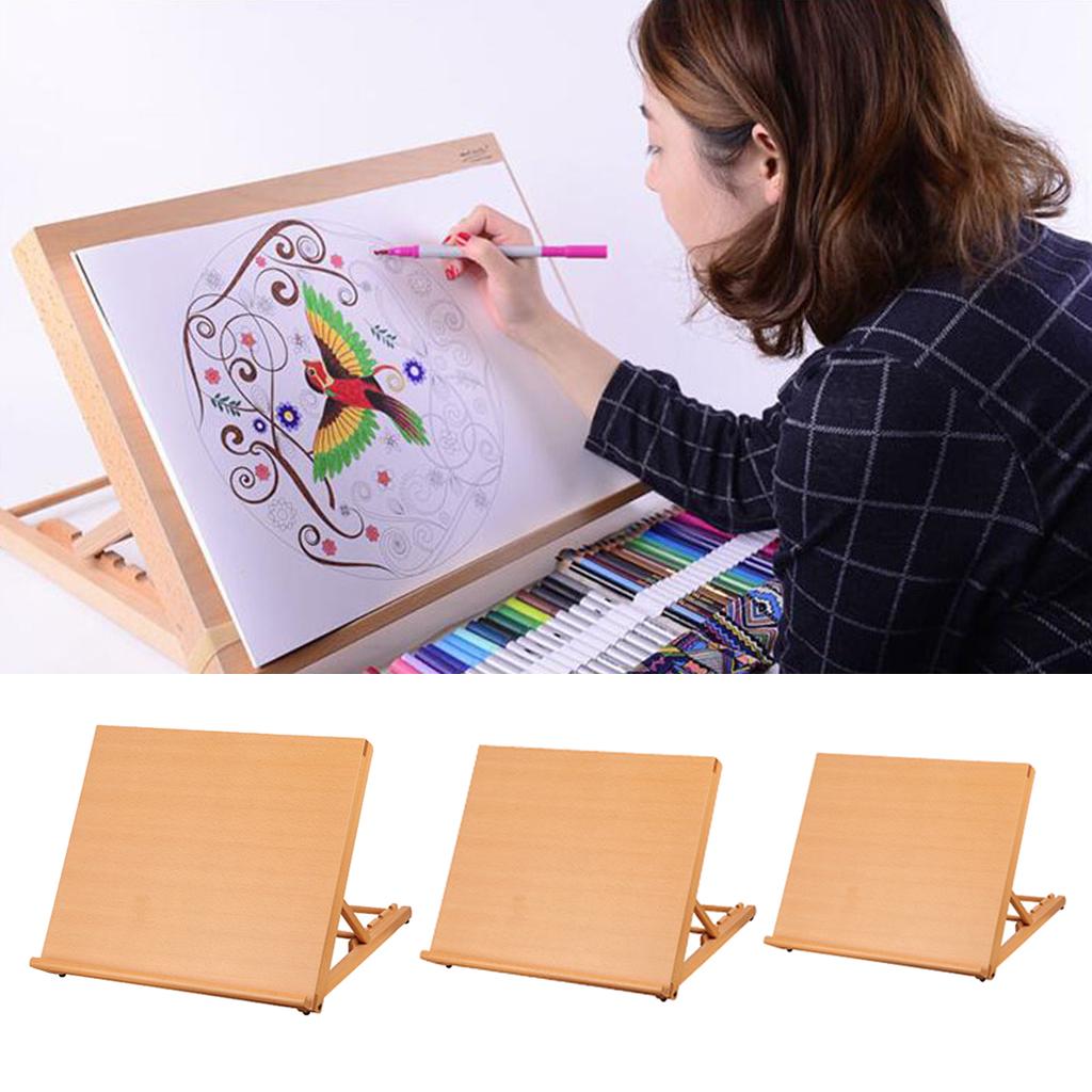 木製デスクイーゼル 調節可能な卓上イーゼル クラフト描画スケッチ アーティストペイントツール 調節可能 子供 初心者 大人向け