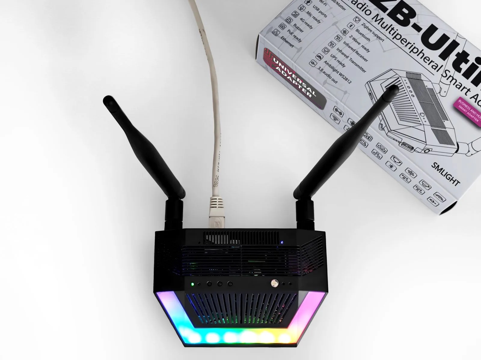 SMLIGHT SLZB-Ultima スマート アダプター Zigbee 3.0 マルチラジオ マルチペリフェラル スレッド マター アダプター Type-C 4G LTE Z-Wave イーサネット PoE