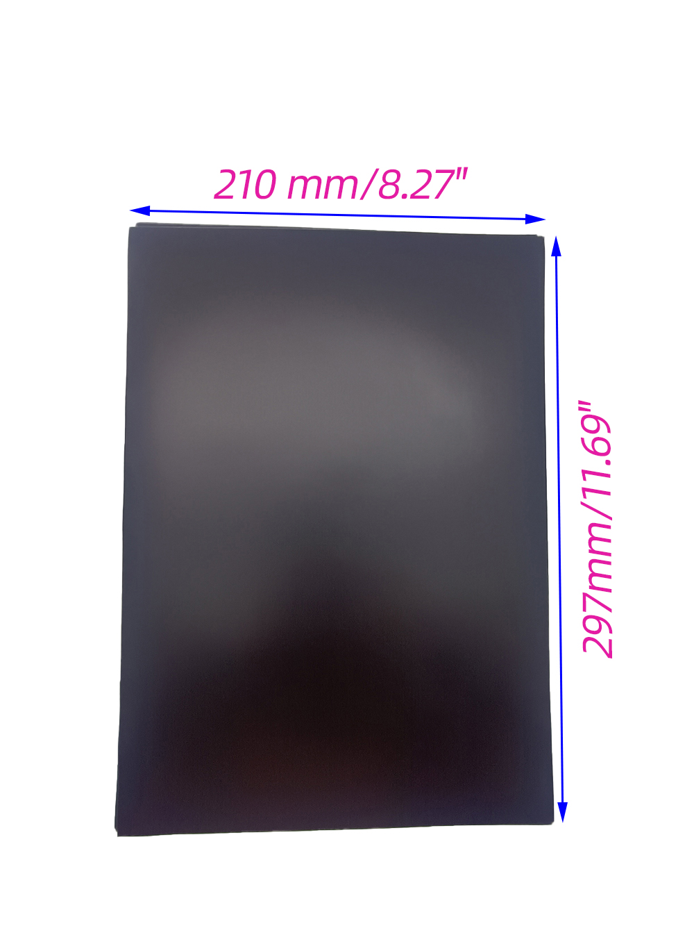 210x297mm-8.27x11.69 "A4 マットブラックステッカーラベル空白 Pvc 自己粘着ステッカー 10 枚