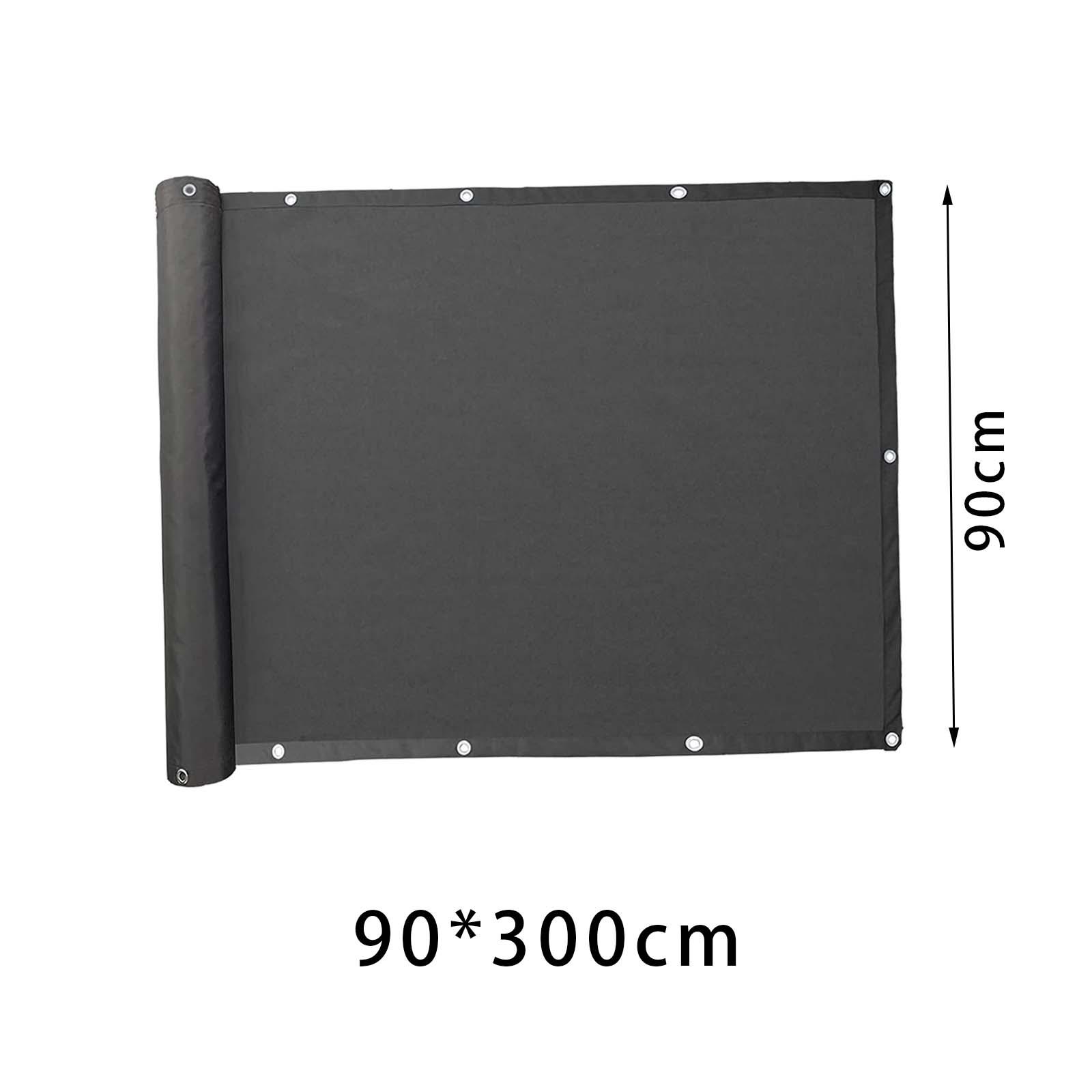 裏庭の手すりパティオ用のケーブルタイ付き90x300cm HDPEバルコニーカバー