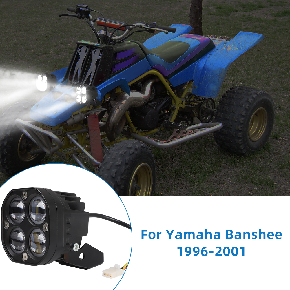 写真 1 の 10 2 X LED ヘッドライトキットレンズ電球ライトヤマハバンシー 350 YFZ350 1987-2001