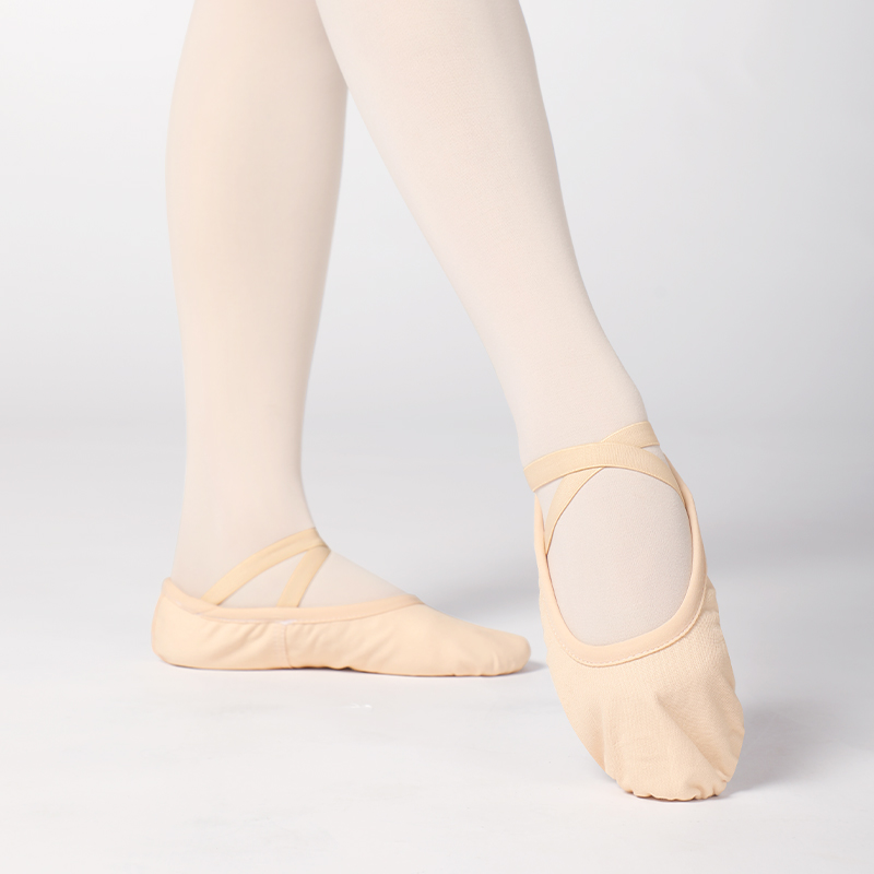 女性バレエシューズ女の子バレリーナストレッチキャンバスバレエスリッパソフトEVAスポンジインソールダンスシューズダンスフラット