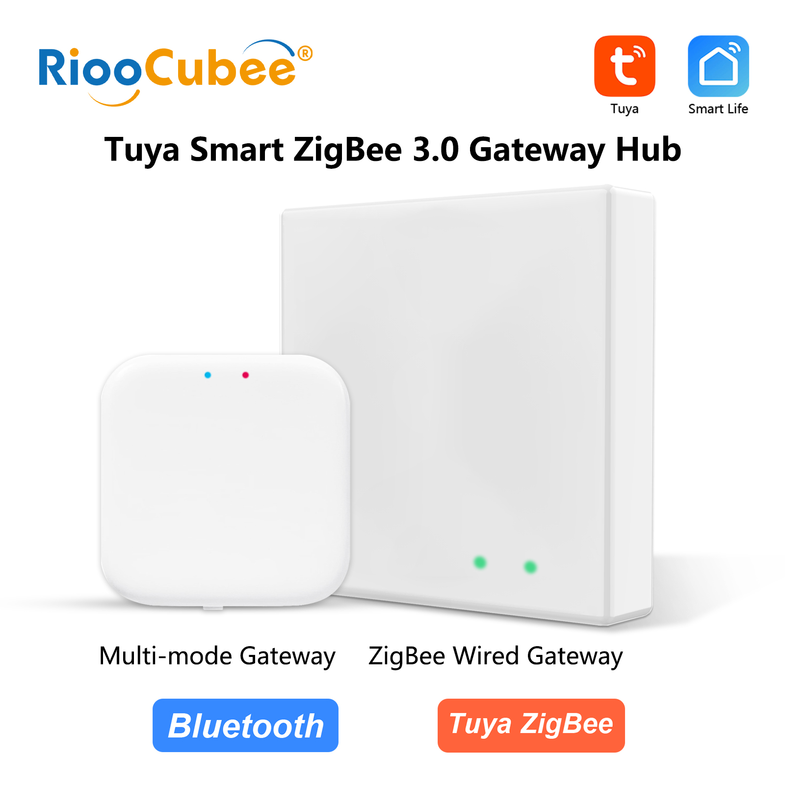 RiooCube Tuya ZigBee 3.0 有線ゲートウェイおよびワイヤレス マルチモード Bluetooth ハブ スマート ライフ アプリ リモート コントロール