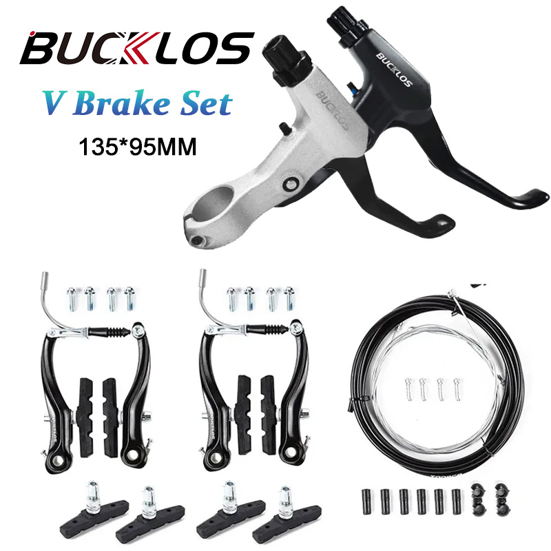 自転車 V ブレーキセット高品質ブレーキハンドルマウンテンバイク V ブレーキレバー取り付け簡単フロントリアライン引っ張りキャリパーセット
